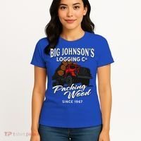 Big JohnsonS Logging Co. Packing Wood Funny Logger Women's T-Shirt thumb 4