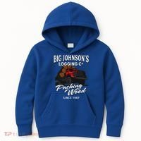 Big JohnsonS Logging Co. Packing Wood Funny Logger Kids Hoodie thumb 0