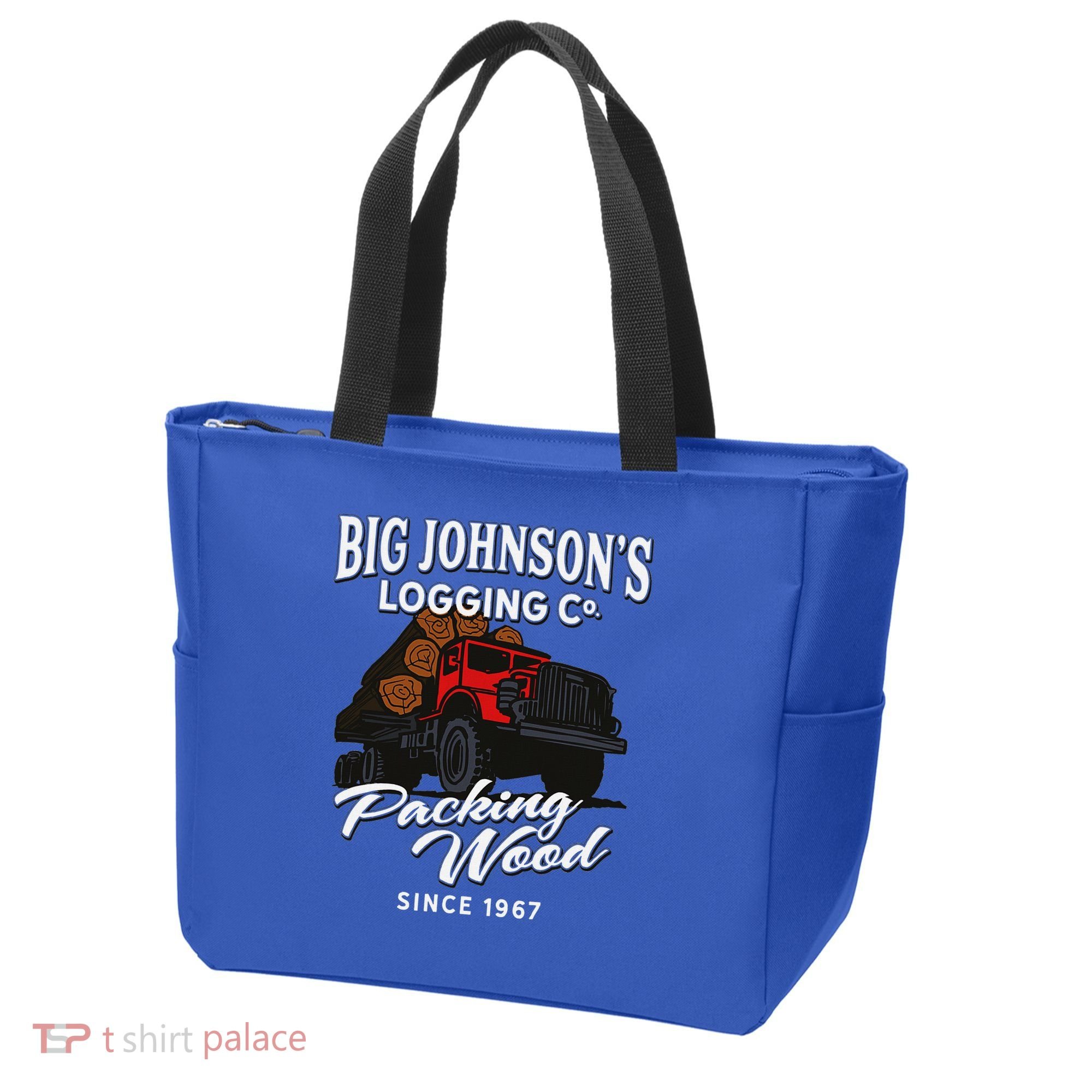 Big JohnsonS Logging Co. Packing Wood Funny Logger Tote Bag