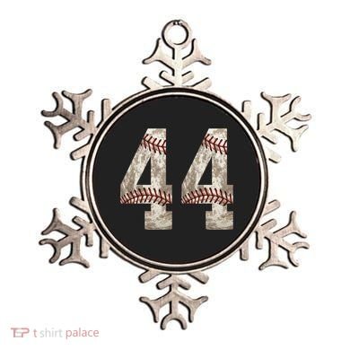 Baseball Jersey Number 44 Outfit Distressed Ball Design Ornament
