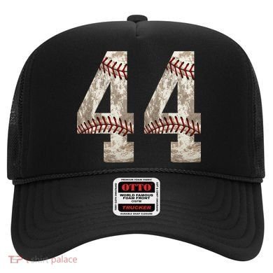 Baseball Jersey Number 44 Outfit Distressed Ball Design Hat
