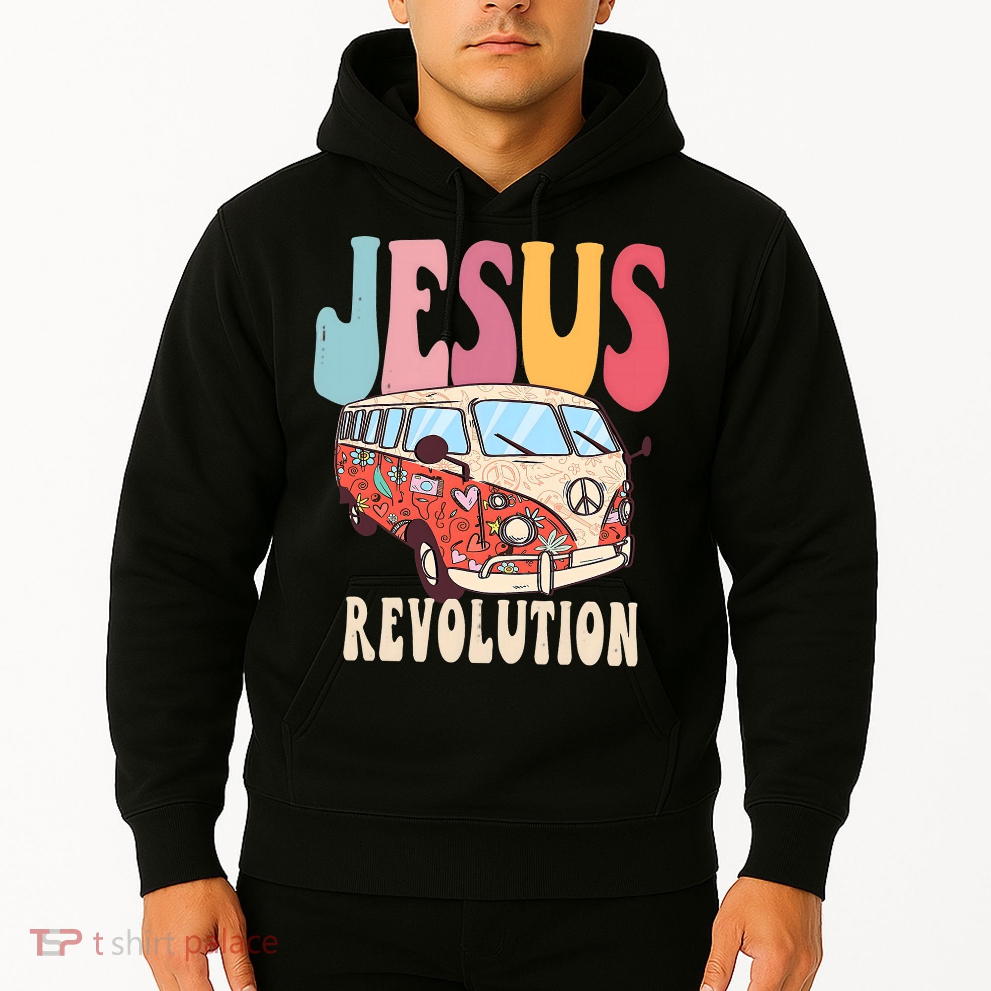 Boho Jesus Revolution, Christian Faith Based Jesus Costume Hoodie