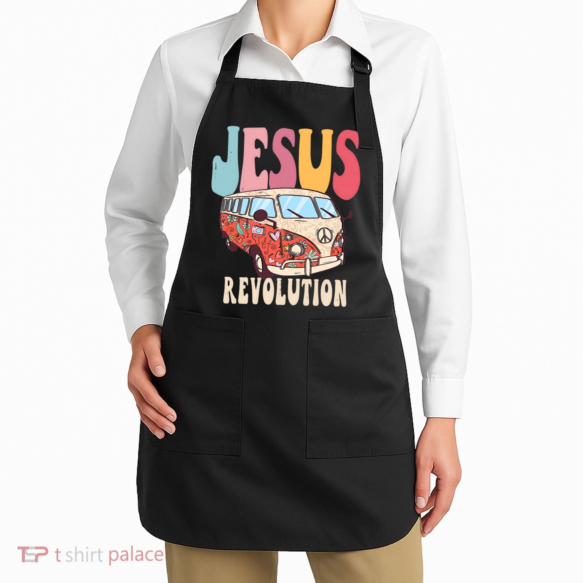 Boho Jesus Revolution, Christian Faith Based Jesus Costume Apron