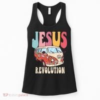 Boho Jesus Revolution, Christian Faith Based Jesus Costume Women's Tank Top thumb 0