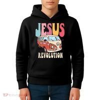 Boho Jesus Revolution, Christian Faith Based Jesus Costume Kids Hoodie thumb 4