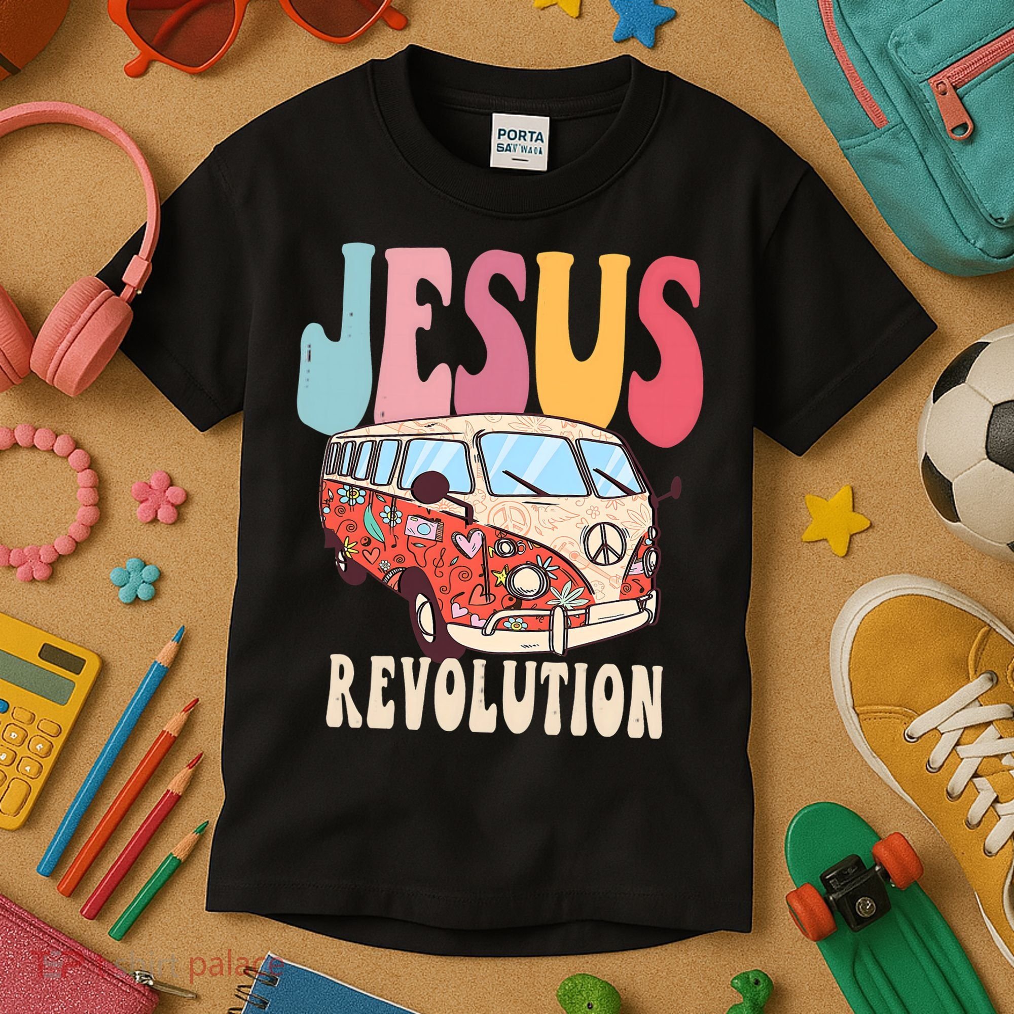 Boho Jesus Revolution, Christian Faith Based Jesus Costume Kids T-Shirt