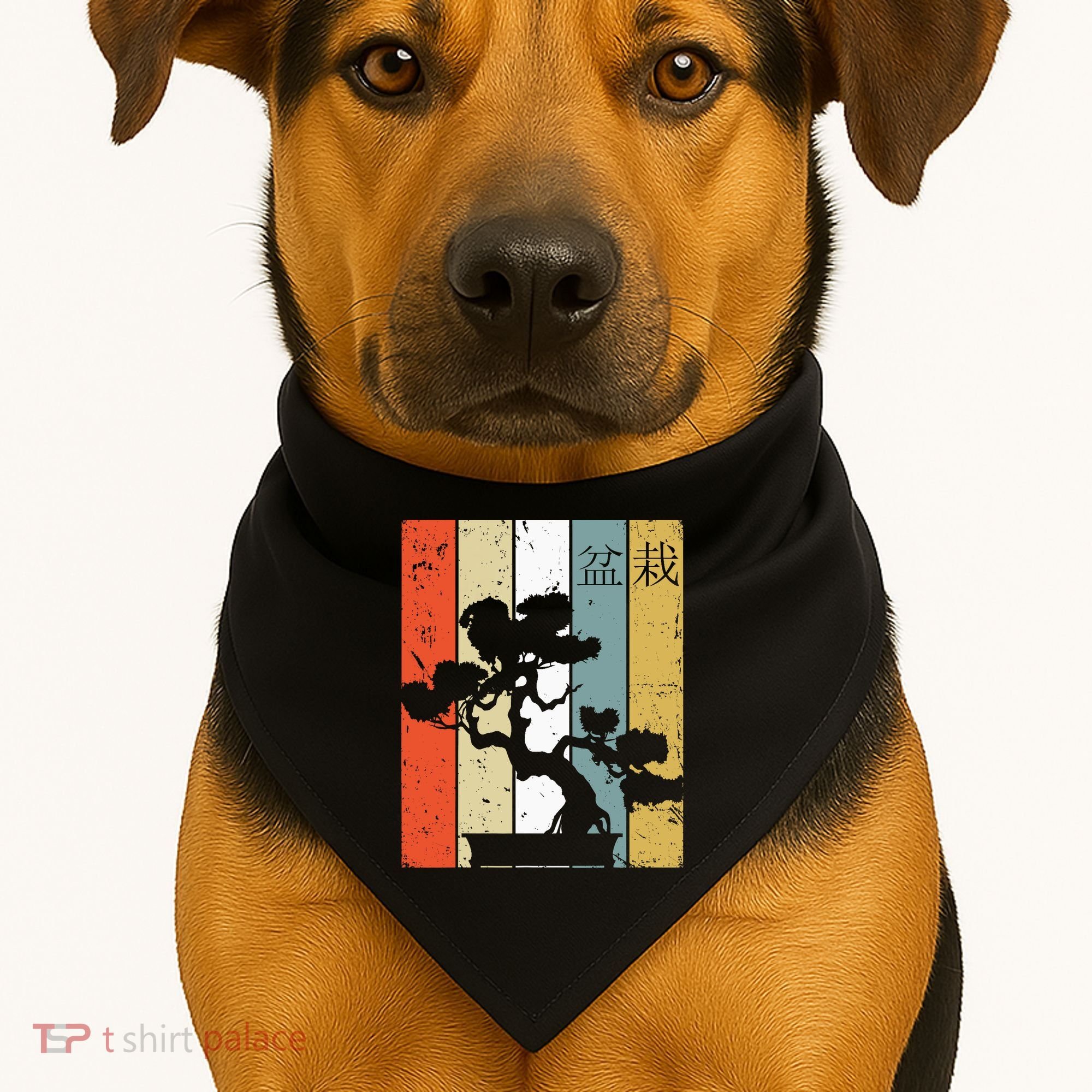 Bonsai Japanese Retro Bonsai Tree USA-Made Doggie Bandana