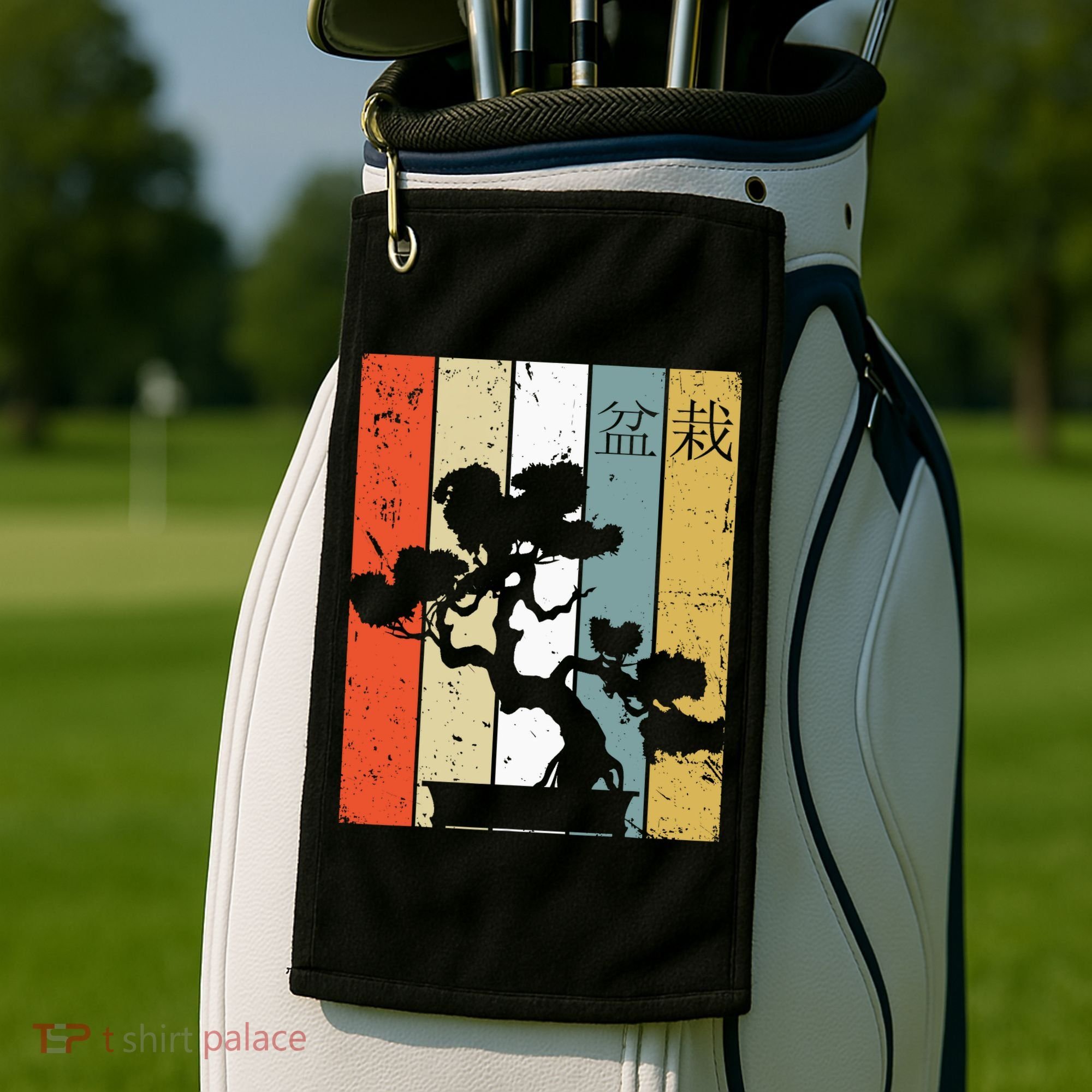 Bonsai Japanese Retro Bonsai Tree Golf Towel