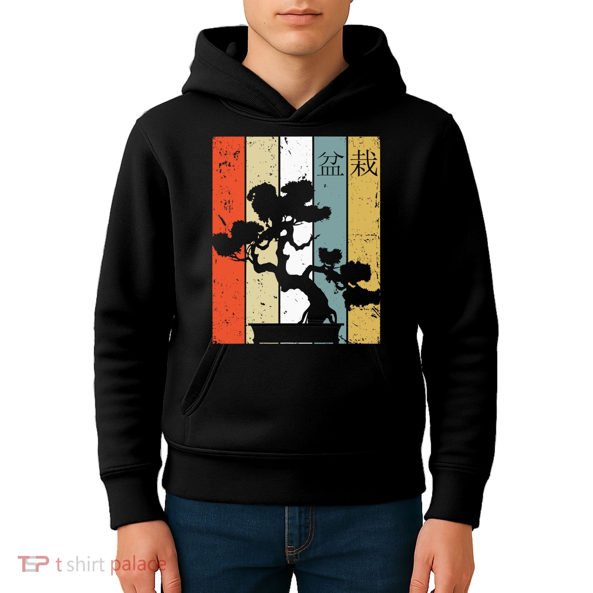 Bonsai Japanese Retro Bonsai Tree Kids Hoodie