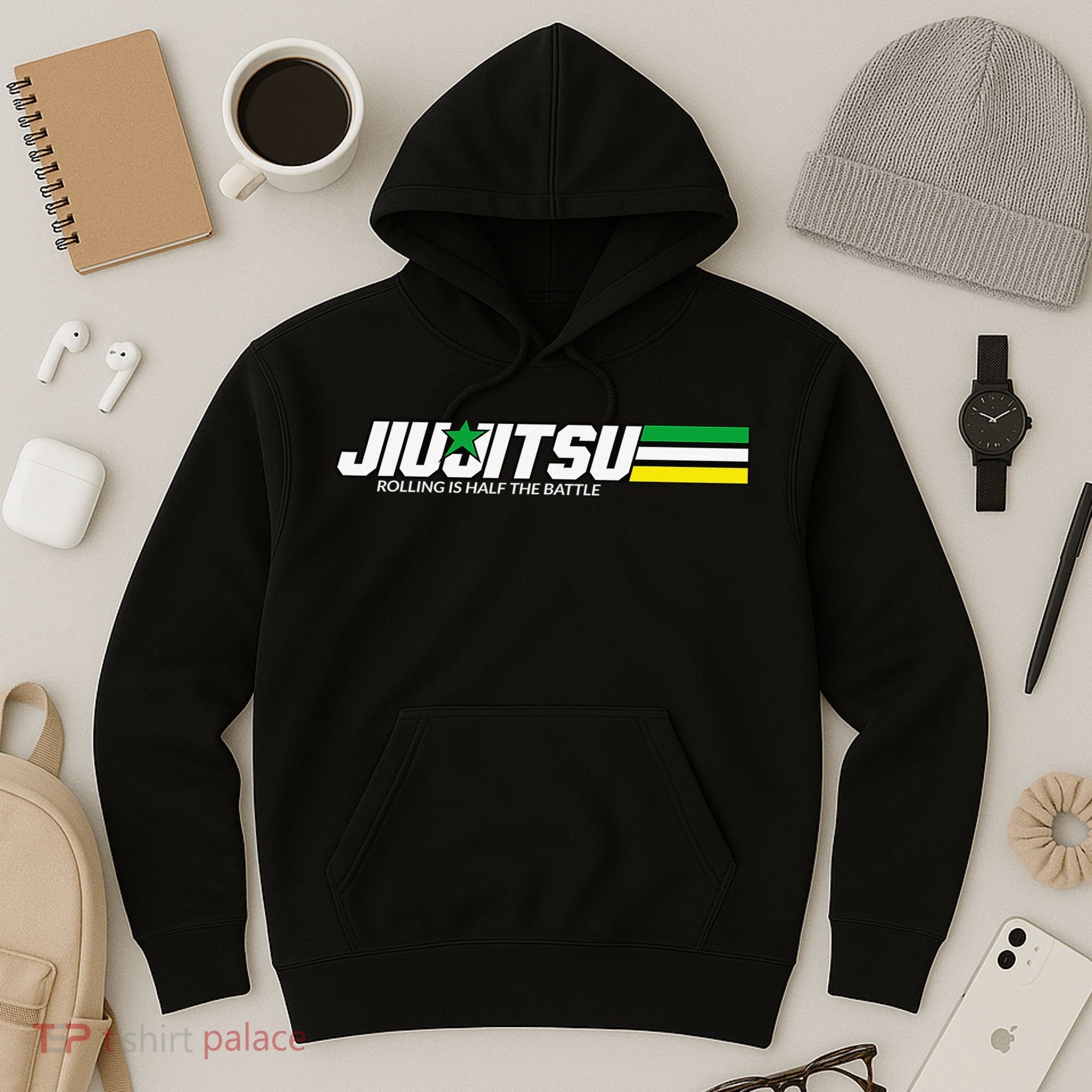 BJJ Jiu-Jitsu Rolling is Half the Battle funny Judo Hoodie