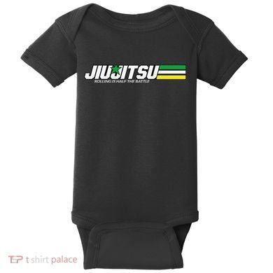BJJ Jiu-Jitsu Rolling is Half the Battle funny Judo Baby Bodysuit