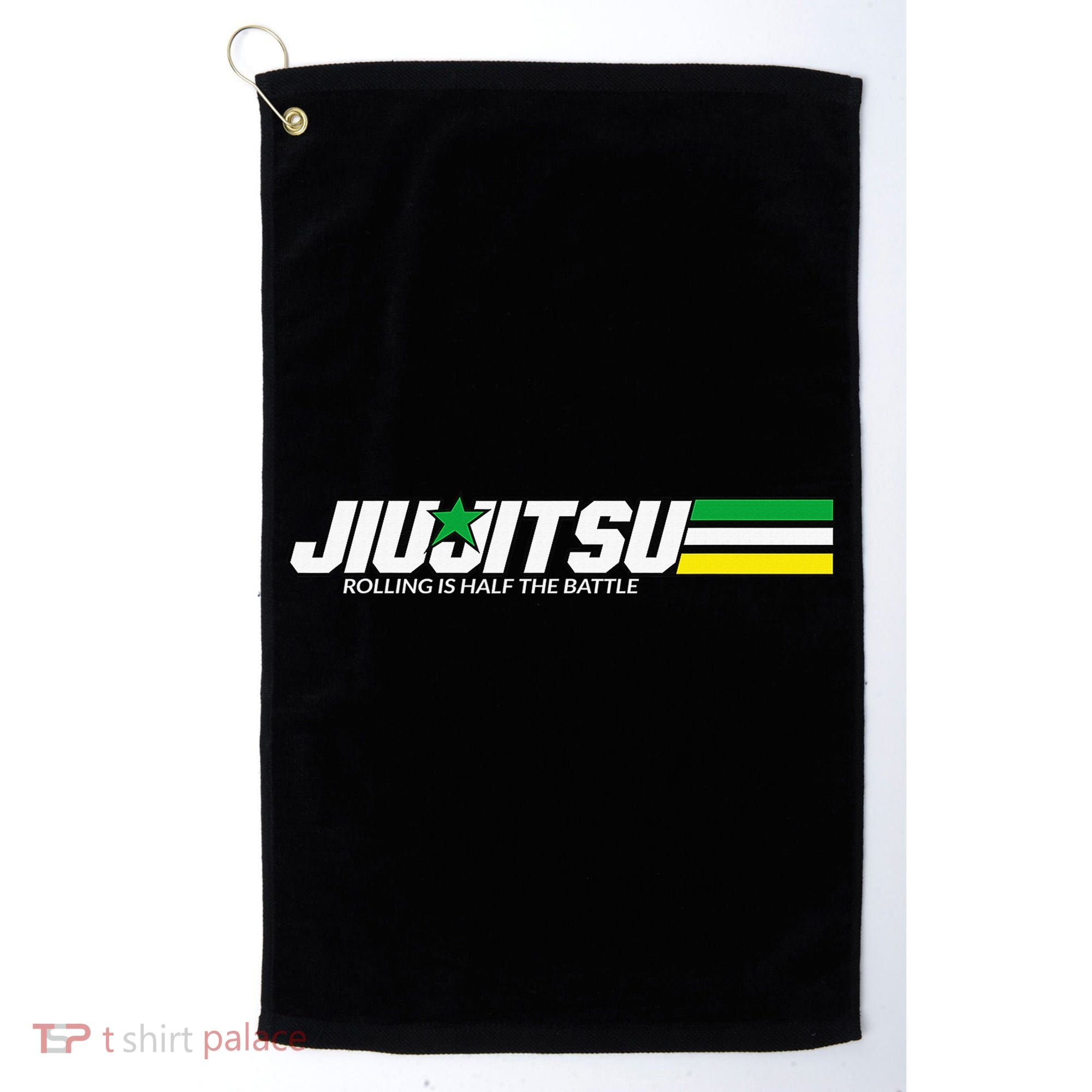 BJJ Jiu-Jitsu Rolling is Half the Battle funny Judo Golf Towel