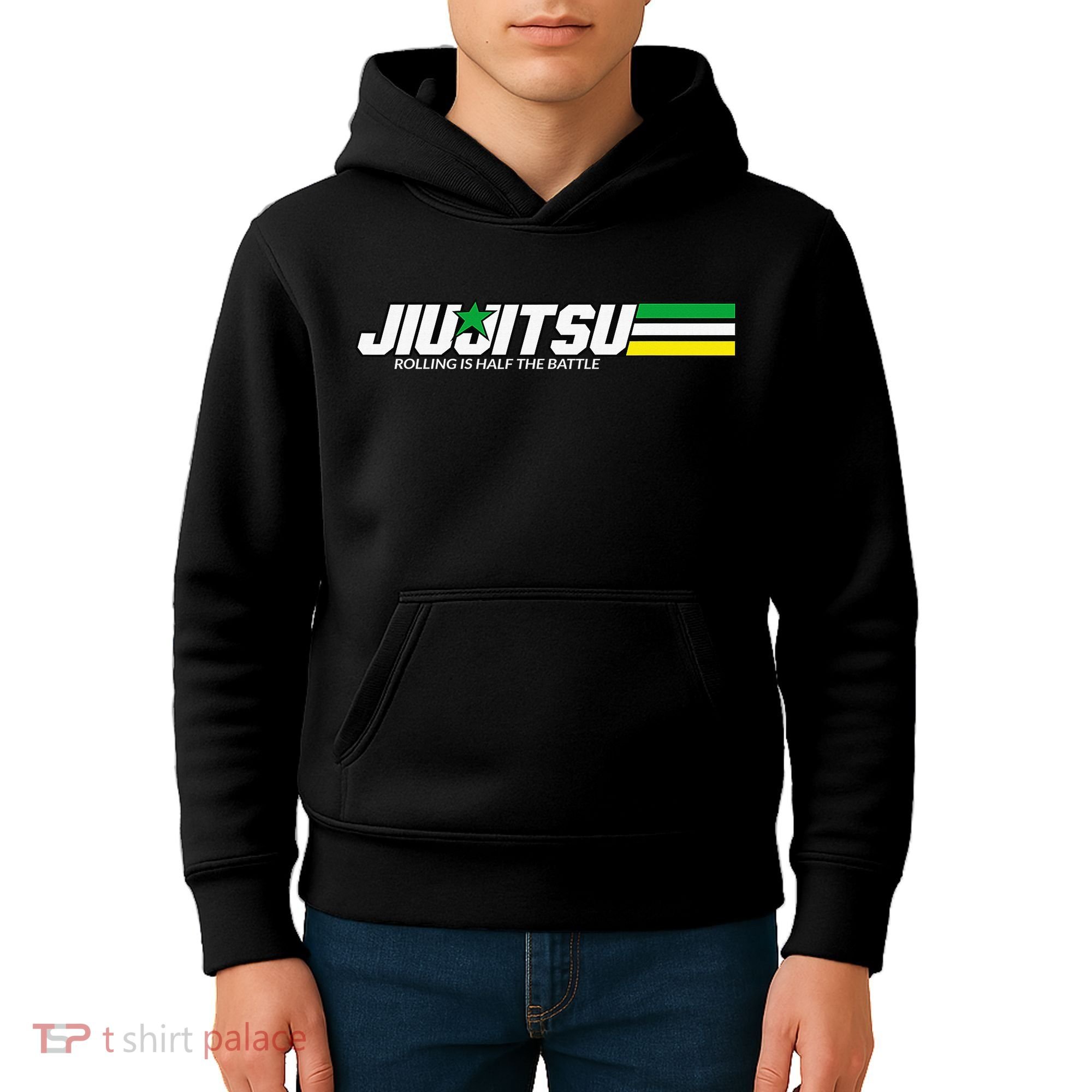 BJJ Jiu-Jitsu Rolling is Half the Battle funny Judo Kids Hoodie