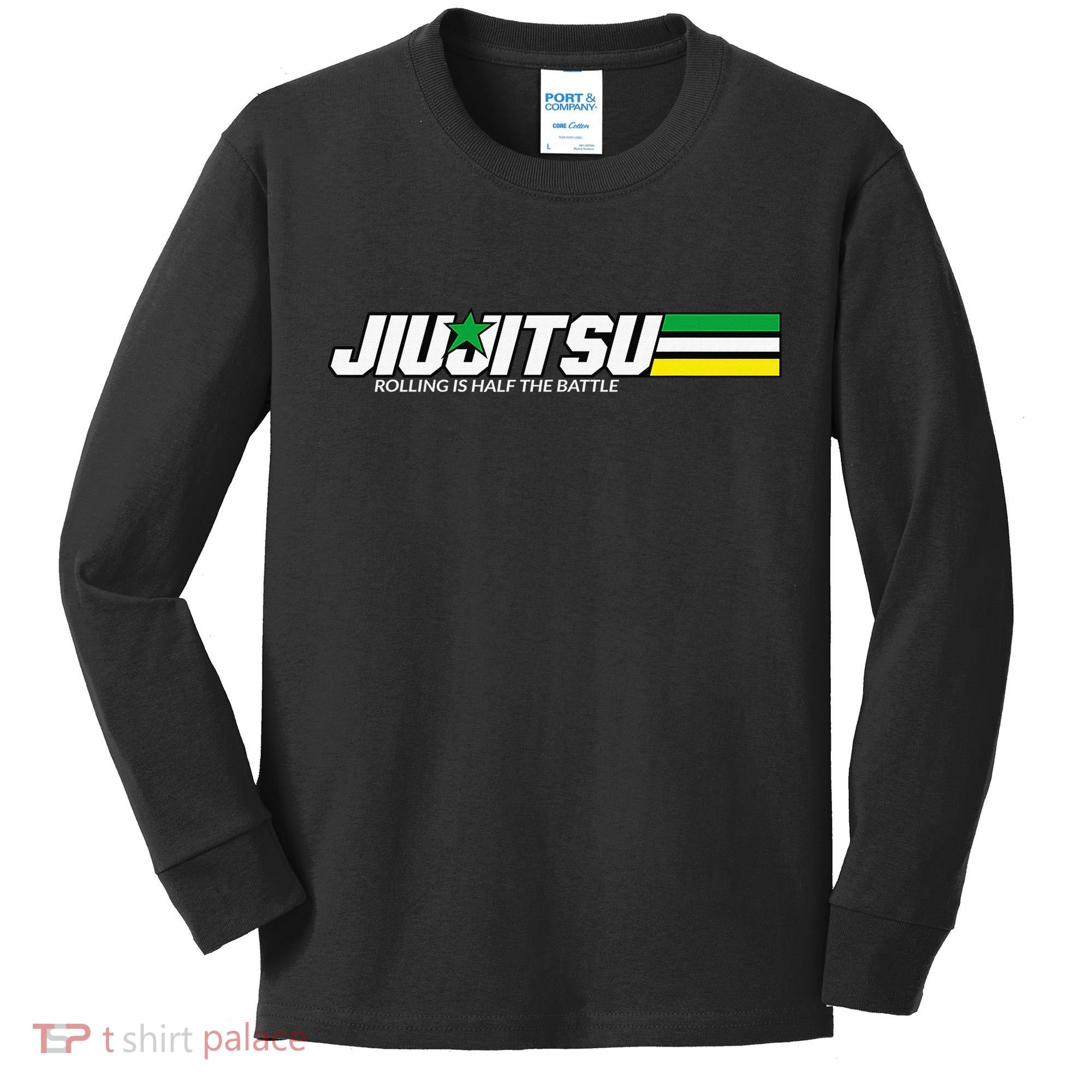 BJJ Jiu-Jitsu Rolling is Half the Battle funny Judo Kids Long Sleeve Shirt