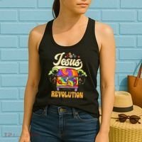 Boho Jesus Revolution Christian Faith Based Jesus Costume Women's Tank Top thumb 2