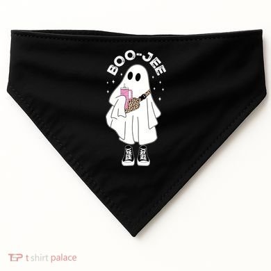Boo Jee Spooky Season Cute Ghost Halloween Costume Boujee USA-Made Doggie Bandana