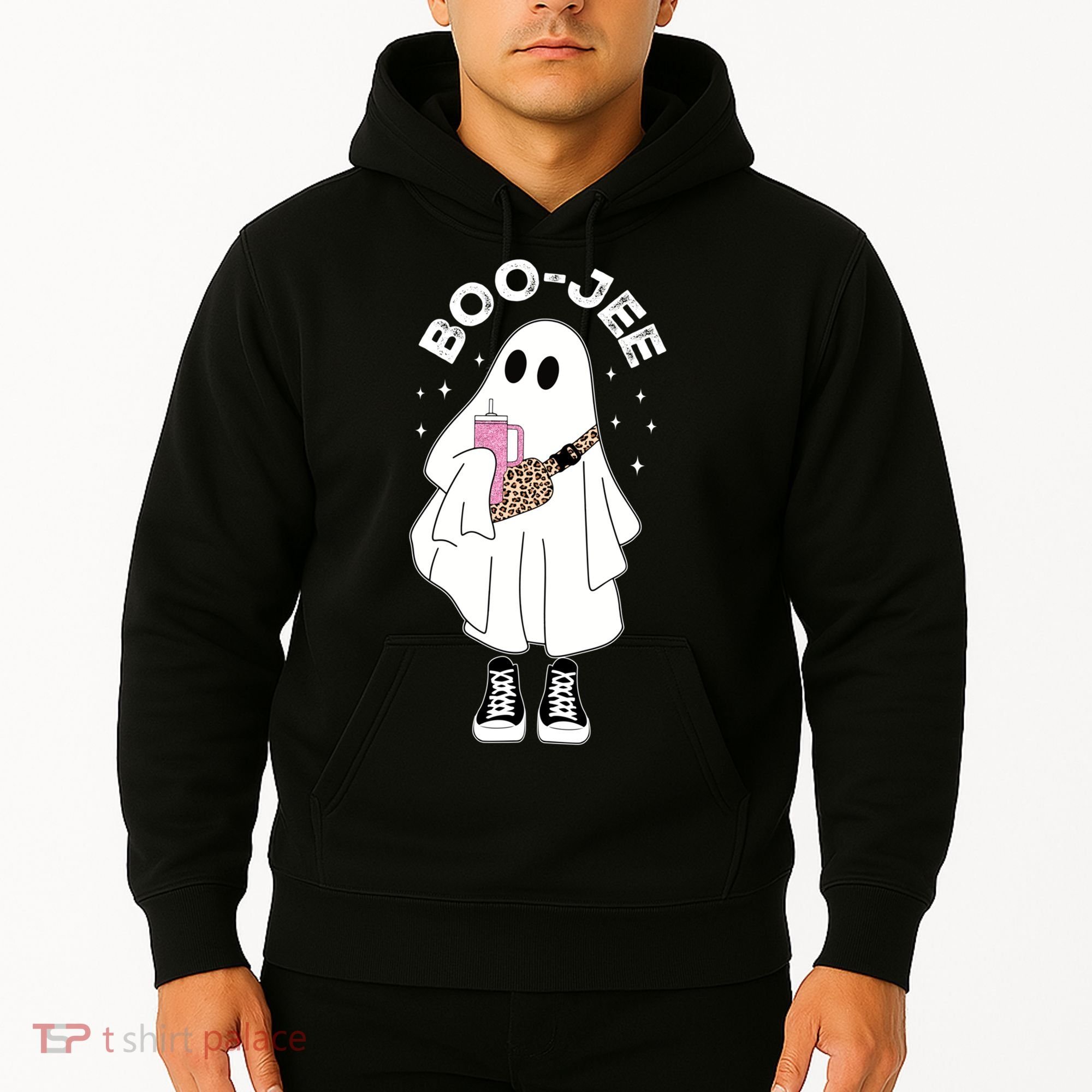 Boo Jee Spooky Season Cute Ghost Halloween Costume Boujee Hoodie