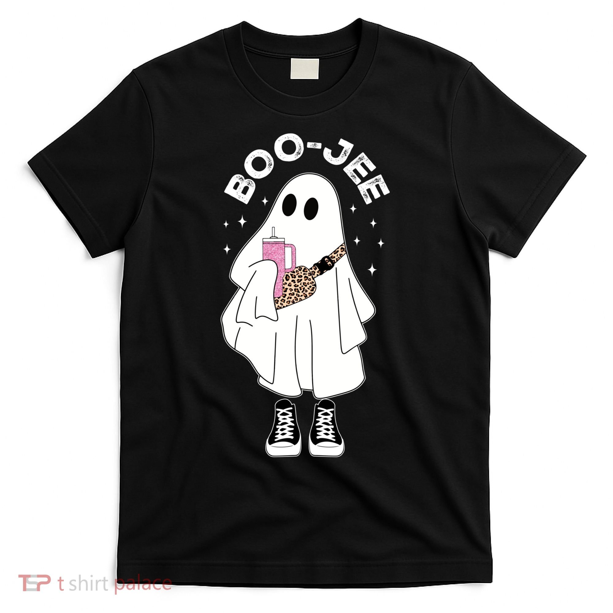 Boo Jee Spooky Season Cute Ghost Halloween Costume Boujee T-Shirt