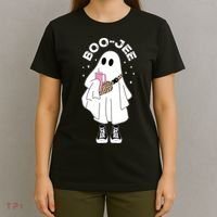 Boo Jee Spooky Season Cute Ghost Halloween Costume Boujee T-Shirt thumb 4