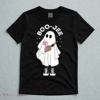 Boo Jee Spooky Season Cute Ghost Halloween Costume Boujee T-Shirt thumb 5