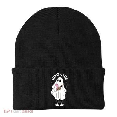 Boo Jee Spooky Season Cute Ghost Halloween Costume Boujee Beanie