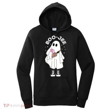 Boo Jee Spooky Season Cute Ghost Halloween Costume Boujee Women's Hoodie