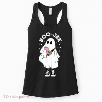 Boo Jee Spooky Season Cute Ghost Halloween Costume Boujee Women's Tank Top