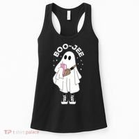 Boo Jee Spooky Season Cute Ghost Halloween Costume Boujee Women's Tank Top thumb 0