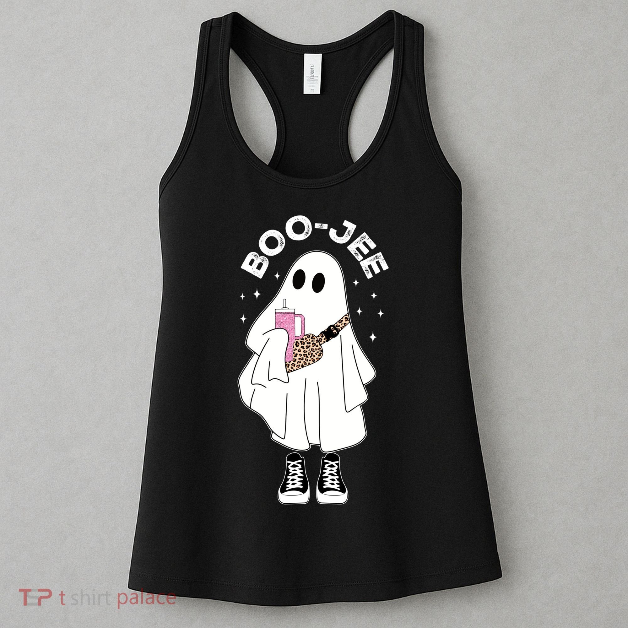 Boo Jee Spooky Season Cute Ghost Halloween Costume Boujee Women's Tank Top