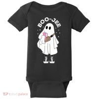 Boo Jee Spooky Season Cute Ghost Halloween Costume Boujee Baby Bodysuit thumb 0
