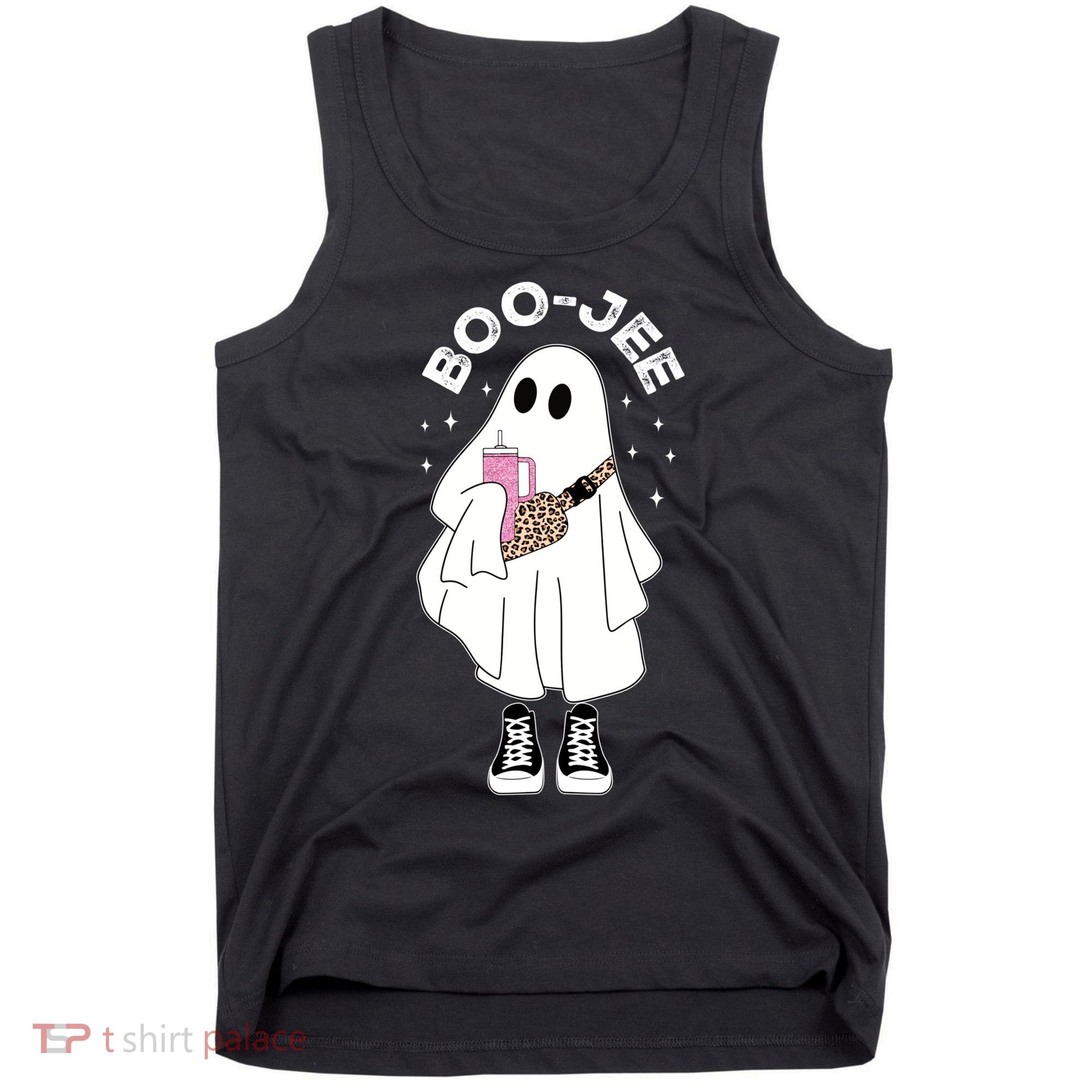 Boo Jee Spooky Season Cute Ghost Halloween Costume Boujee Tank Top