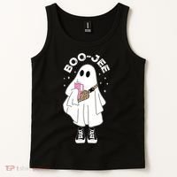 Boo Jee Spooky Season Cute Ghost Halloween Costume Boujee Tank Top thumb 2