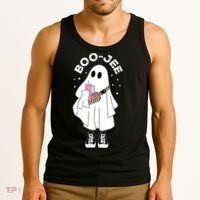 Boo Jee Spooky Season Cute Ghost Halloween Costume Boujee Tank Top thumb 3