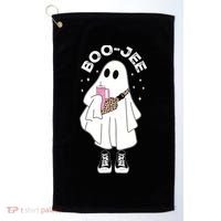 Boo Jee Spooky Season Cute Ghost Halloween Costume Boujee Golf Towel thumb 0
