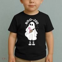 Boo Jee Spooky Season Cute Ghost Halloween Costume Boujee Toddler T-Shirt thumb 2