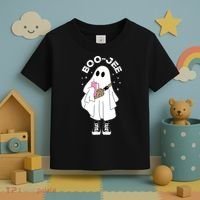 Boo Jee Spooky Season Cute Ghost Halloween Costume Boujee Toddler T-Shirt thumb 3