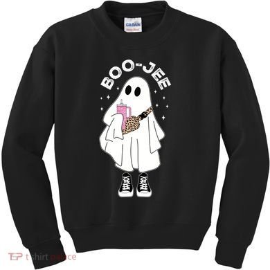 Boo Jee Spooky Season Cute Ghost Halloween Costume Boujee Kids Sweatshirt