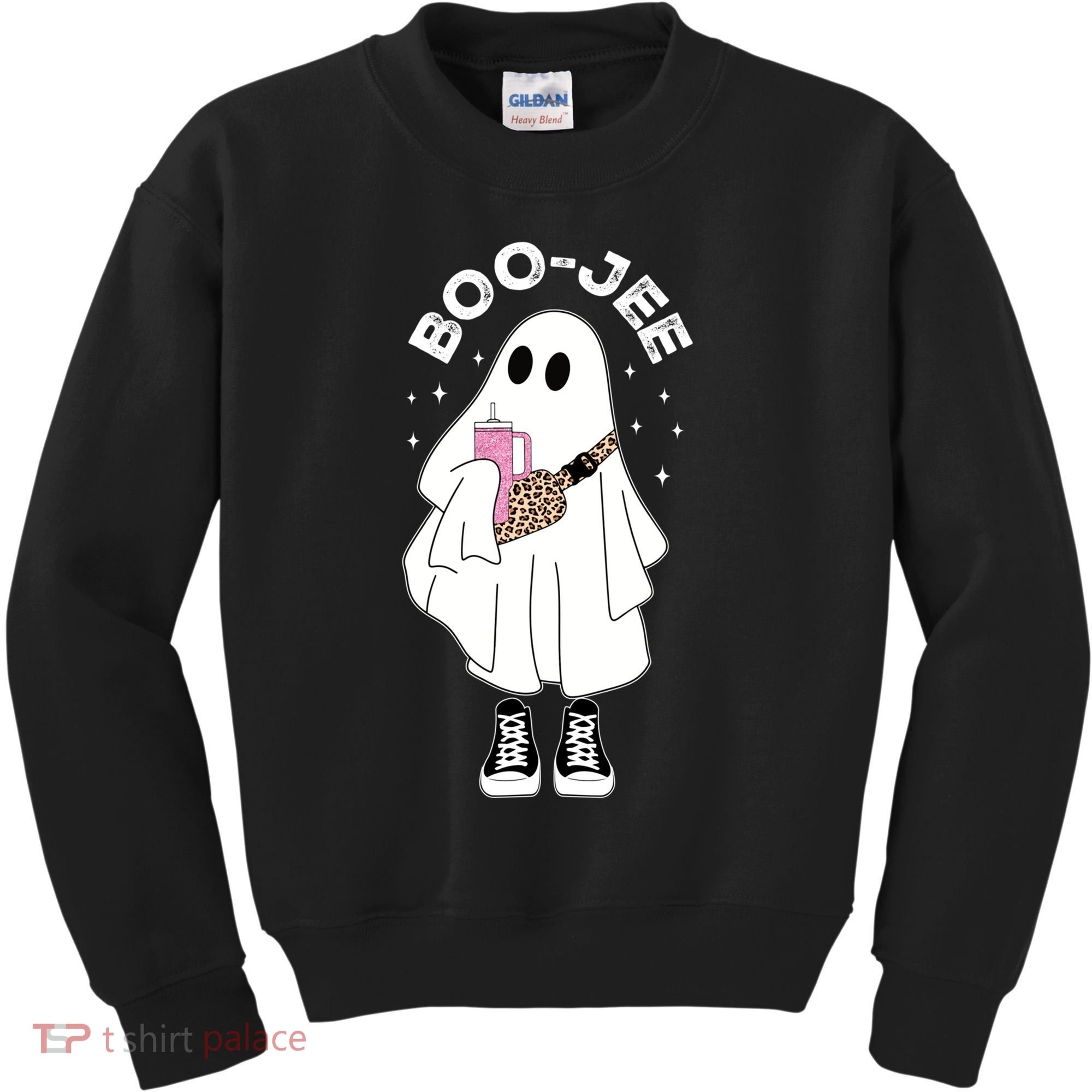 Boo Jee Spooky Season Cute Ghost Halloween Costume Boujee Kids Sweatshirt