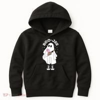 Boo Jee Spooky Season Cute Ghost Halloween Costume Boujee Kids Hoodie thumb 0