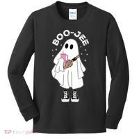 Boo Jee Spooky Season Cute Ghost Halloween Costume Boujee Kids Long Sleeve Shirt thumb 0