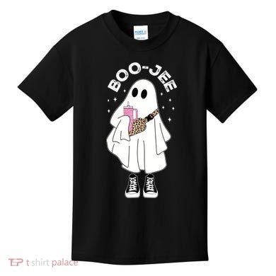 Boo Jee Spooky Season Cute Ghost Halloween Costume Boujee Kids T-Shirt