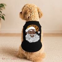 Black Jolly Santa African American Santa Kente Gift Doggie Tank thumb 2
