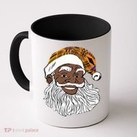 Black Jolly Santa African American Santa Kente Gift Coffee Mug thumb 0