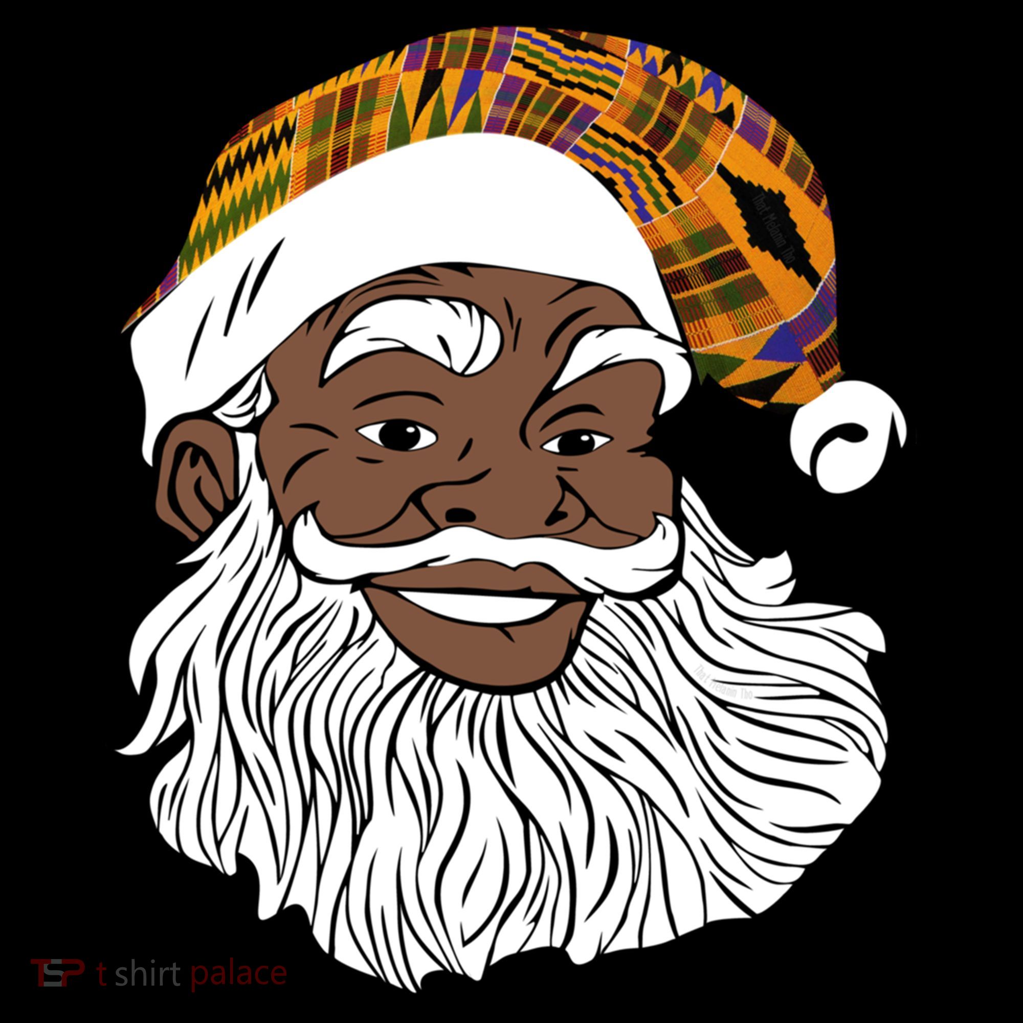 Black Jolly Santa African American Santa Kente Gift Coffee Mug