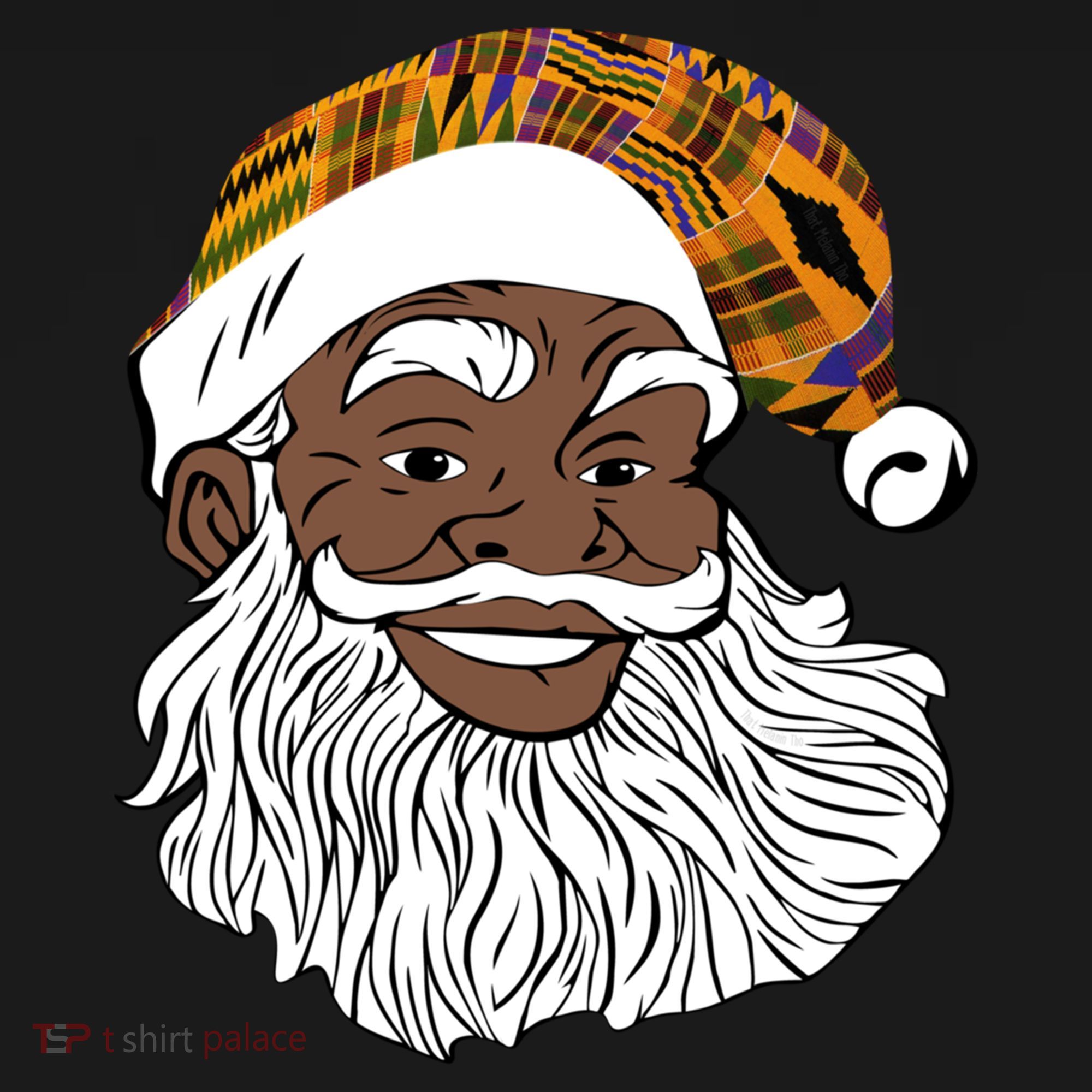 Black Jolly Santa African American Santa Kente Gift Women's Hoodie