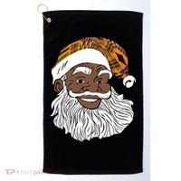 Black Jolly Santa African American Santa Kente Gift Golf Towel thumb 0