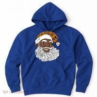 Black Jolly Santa African American Santa Kente Gift Hoodie thumb 0