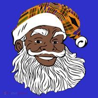 Black Jolly Santa African American Santa Kente Gift Mousepad thumb 1