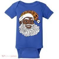 Black Jolly Santa African American Santa Kente Gift Baby Bodysuit thumb 0