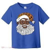 Black Jolly Santa African American Santa Kente Gift Toddler T-Shirt thumb 0